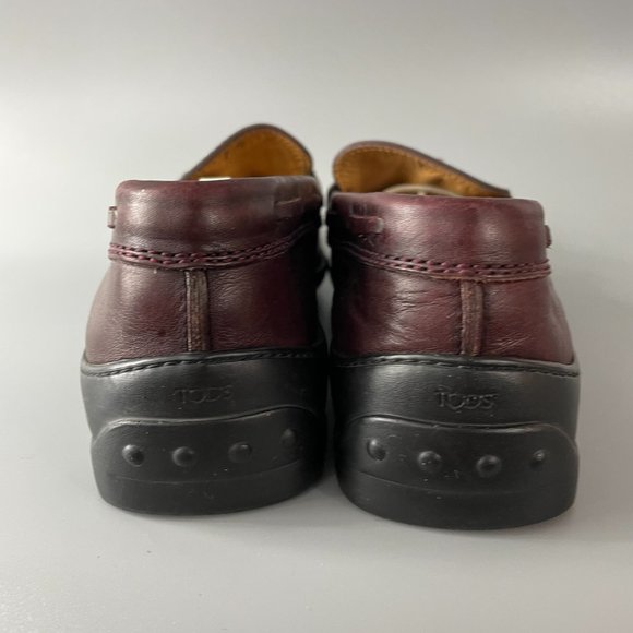 Tod's Brown Leather Tassel Loafers - Picture 6 of 12